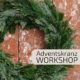Das Bild dient als Coverfoto für einen Adventskranzworkshop in den Bücherträumen in Mülheim an der Ruhr, bei dem die Teilnehmer:innen selbst einen Adventskranz binden. Es zeigt einen weihnachtlichen Adventskranz aus frischem Tannengrün