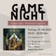 Plakat für einen Spieleabend in Mülheim an der Ruhr, an dem das Kennerspiel Ankh gespielt wird