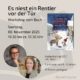Plakat für einen Kinderworkshop zum Buch "Es niest ein Rentier vor der Tür" in den Bücherträumen in Mülheim an der Ruhr