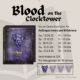 Plakat für eine Spielrunde Blood on the Clocktower für Anfänger:innen in Mülheim an der Ruhr