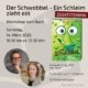 Plakat für einen Zusatztermin des Kinderworkshops zum Buch "Der Schwobbel - Ein Schleim zieht ein" in den Bücherträumen in Mülheim an der Ruhr