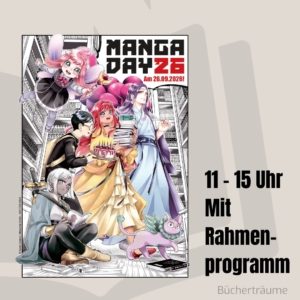 Plakat für den MANGA DAY 2026, live in den Bücherträumen in Mülheim an der Ruhr