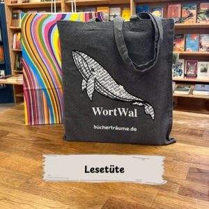Beispielbild mit einer Lesetüte, die als Geschenkidee primär für Erwachsene dient und in der Buchhandlung Bücherträume in Mülheim an der Ruhr gekauft werden kann
