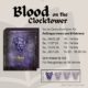 Plakat für eine Spielrunde Blood on the Clocktower für Anfänger in Mülheim an der Ruhr im Ruhrgebiet