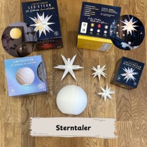 Sterntaler Beispielbild für die Marke Sterntaler, deren LED Sterne und Echtwachskerzen in den Bücherträumen in Mülheim an der Ruhr gekauft werden können