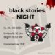 Plakat für einen Spieleabend zum Thema black stories in Mülheim an der Ruhr im Ruhrgebiet