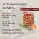Plakat für einen gemütlichen Abend mit dem Titel "Im Weihnachtszimmer raschelt es" bei dem in den Bücherträumen in Mülheim an der Ruhr gelesen und gesungen wird